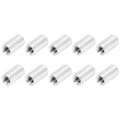 Miniatyrbillede 2 af 8: 10 stk Runde fritstående aluminiumlegerings indvendige gevind søjler Forbindelseskolonne afstandsholder M4x0,7mm Længde 10mm