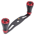 Miniatyrbillede 5 af 8: 95MM Spinnehjul Rocking Handle Grip Venstre Højre Fiskehjuls Knappen Udskiftning Sort Rød