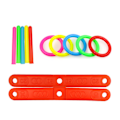 Miniatyrbild 3 av 8: Circle Toss Game Set Colorful Cross 5 Rings Plast Hand Eye Coordination Odling Gräsmatta Utomhusspel