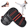 Miniatyrbillede 3 af 8: EVA Pad Instep Guards Fodbeskyttelse til Sanda Boxing MMA Muay Thai (sort)