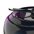 Miniatyrbild 8 av 8: Billuftfräschare Solenergi Autorotation Propeller Design Stark metall Car Aromaterapi Diffusor för fordon Svart