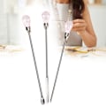 Miniatyrbillede 5 af 8: 3 stk Pulver Ske Omrøringsstang Bubble Needle DIY Gel Akryl Glitter Pulver Blanding Smykkefremstilling Værktøj Rosa