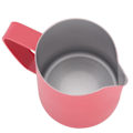 Miniatyrbilde 6 av 8: 600 ml rustfritt stål Melkeskumming Kanne Latte Art for hjemmebruk i kafé Rose Red