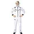 Pikkukuva 1 / 5: Aikuisen Astronautin Avaruuspukuasu Miehille - Valkoinen, Roolipeli Cosplay Lentohyppyasu Yhtenäinen