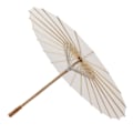 Pikkukuva 2 / 8: Lasten paperi sateenvarjo bambu ja paperi kiinalainen tyyli Elegantti valkoinen DIY paperi sateenvarjot koristeluun 83 cm/32,7 tuumaa