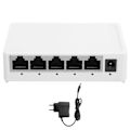 Miniatyrbillede 1 af 8: 5-ports Gigabit Ethernet Switch Netværksadapter RJ45 10/100/1000mbps EU-stik 100-240V