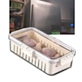 Miniatyrbild 8 av 8: Fruktförvaringsbehållare Säkra livsmedelsklassade PET Veggieförvaringsbehållare Kylskåp Matförvaringsbehållare med dräneringsfunktion Dränera fisklåda