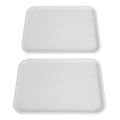 Miniatyrbillede 7 af 8: 2 stk. Serveringsbakke Multifunktionel tyk, skridsikker kinesisk takeaway-serveringsbakke til spisestue Restauranter Hvid