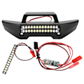 Miniatyrbild 3 av 8: RC aluminiumlegering främre stötfångare med LED-ljus för Traxxas MAXX 89076 1/10 RC bil