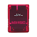Miniatyrbild 1 av 8: MX4SIO SIO2SD minneskortadapter Handgjord stabil ersättningsminneskortläsare för PS2 Transparent Red