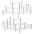Miniatyrbillede 5 af 8: 3-etagers akryl kageholder Dessert Cupcake Display Stativ Holder Bryllup julepynt