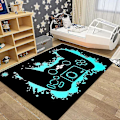 Miniatyrbild 1 av 5: Controller Area Rug för Gamers - Halkfri golvmatta för sovrum inomhus utomhus lek - 60x90cm