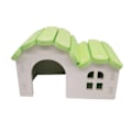 Miniatyrbillede 1 af 5: Skjulested til hamsterbur Robust farverigt skjulested til smådyr til hamstermus Små pelsdyr Lille hus Grøn
