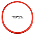 Miniatyrbilde 6 av 8: Sykkeldäck Solid Tube Eksplosjonssikkert Dekk Fast Gir 24*1 3/8 Rød
