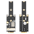 Miniatyrbild 8 av 8: Adapterkort Mini PCIE till NGFF(M.2) Key M Nätverkskonverterare för Win10/8/7/2000/Linux