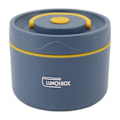 Miniatyrbillede 1 af 8: 550 ml rustfrit stål isoleret Bento Lunchbox Stabelbar 2-lags rund Bento Lunchbox Rustfrit stål Lækagesikker madbeholder isoleret stil, dybhavsblå