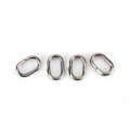 Miniatyrbilde 4 av 8: 100 stk rustfritt stål ovale splittringer Svingbar Snap fiskeutstyrkontakt (5x8mm)