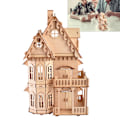 Miniatyrbillede 6 af 8: 3D Trævilla Puslespil Legetøj Pædagogisk Håndværk Stiksav Montering Model Gave Til Børn Voksne