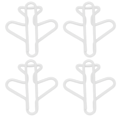 Miniatyrbillede 7 af 8: 100 stk. Søde papirclips, flyformet stil, belagt tråd, lette, holdbare, smarte papirclips til arbejde, studier, sortering, hvid