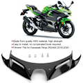 Miniatyrbillede 7 af 8: Forrude Aerodynamisk Vindskærm Vingeskærm Passer til Kawasaki Ninja 250/400 2018- 2020 Sort