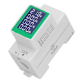 Miniatyrbild 2 av 8: DIN Rail Meter Digital Voltmeter Amperemeter Effekt Energi Monitor Multimeter Tester AC50‑300V 100A
