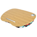 Miniatyrbilde 4 av 8: Multifunksjonelt mini bærbart bordstativ for laptop med pute Sengestøtte for hjemmekontoret (Blomstermønster)