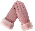Damvintervarma handskar med pekskärm, mocka, tjockt foder, damhandskar Kompatibel med utomhusbruk[LD] pink