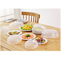 Miniatyrbillede 6 af 8: Mikrobølgeovnsdæksel Transparent PP-materiale Madskærm Grip Design Sikker Sund Mikrobølgeovnsstænkskærm Medium Størrelse 17 cm