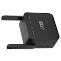 Miniatyrbillede 8 af 8: WIFI Repeaters Mini Dobbelt Antenner Signalforstærker Range Extender 300Mbps Sort 100‑240VEU-stik