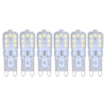 Miniatyrbilde 1 av 8: G9 Glødepære Dimbar Øyevennlig Strømsparende 14 LED 3W Glødepære for Lysekrone Bordlampe 6 stk Hvit Lys 220V