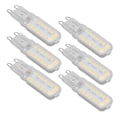 Miniatyrbillede 5 af 8: 6 stk G9 LED-pærer 7W Dæmpbar 360° Belysning Udskiftningspære til Vægge Skrivebordsskabe Lampe Varmt Hvid 220-240V