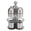 Miniatyrbillede 4 af 8: Krydderflaske i rustfrit stål Multifunktionel fødevarekvalitet genopfyldbar rustfri salt- og peberbeholder Sæt Krydderflaske X 2, kværn X 1