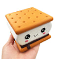 Miniatyrbillede 2 af 7: Chokolade Smørrebrød Kex Squishy Legetøj Langsomt Stigende Klem Duftende Brød Trykfrigivende Gavelegetøj