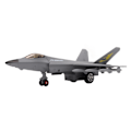 Miniatyrbild 8 av 8: J 31 kinesisk fighter modell hög simulering Pull Back funktion fighter modell leksaker med lätt musik för barn presenter leksaker grå