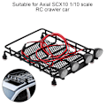 Pikkukuva 6 / 8: Kattoteline Bagageteline LED-valoilla pyöreä Axial SCX10 1/10 RC-autolle (2 valkoista 2 punaista)