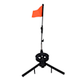 Miniatyrbillede 1 af 8: Vinter Isfiskeflag Markør Trekantet Struktur Fast Tip Up Isfiskeflagstang Indikator
