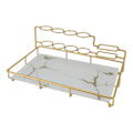 Miniatyrbillede 3 af 8: Elektrisk tandbørsteholder Multipurpose Light Luxury Elegant Stenkorn Tandbørste Tandpastaorganisator til Counter Top Badeværelse Hvid