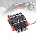 Miniatyrbillede 5 af 8: V8 1/10 RC Simuleret Motorhjelm Køler Motorblæser Universal Tilbehør til Trx4/scx10/scx10II