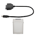 Miniatyrbilde 3 av 8: TypeC SATA Adapter 2.5in USB 3.0 10G SSD HDD Harddisk Kabel Beskyttelsesboks (Grå)