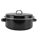 Pikkukuva 5 / 8: Paistinpannu Musta Pisteinen Pinta Kotikäyttöön Tarttumaton BBQ-Kattila Paistinpannu Kansi Paahdetulle Bataatille Kastanjoille Rauta Suoja 28cm