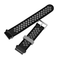 Miniatyrbillede 3 af 8: 20 mm silikone armbånd Åndbart vandtæt komfortabelt håndledsrem til Garmin Fenix ​​7S 6S 5S Sort Grå