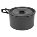 Miniatyrbild 4 av 8: Camping Köksredskap Mess Kit Bärbar Camping Matlagning Set för Backpacking Kanna Pan Tekanna Vikbar Gaffel Kniv Sked Kit Svart
