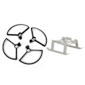 Miniatyrbillede 1 af 8: RC Forlænget Højdestav Propellerbeskyttelsesring Sæt Passer til DJI Mavic Mini (Sort)