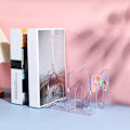 Miniatyrbillede 8 af 8: Akryl Skrivebordsarrangør Moderne Minimalisme Stil Pladsbesparende Klar Akryl Skrivebordsbogreol til Hjem Indendørs
