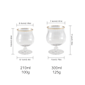 Miniatyrbilde 2 av 8: Retro drikkeglasskopp Varmebestandig Elegant dessertkopp for is 300 ml Kapasitet Gullfarget