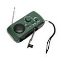 Miniatyrbild 7 av 8: Solar Handvev Radio Multifunktion Uppladdningsbar nödradio med ficklampa funktion för utomhuscamping Vandring Green