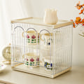 Miniatyrbild 7 av 8: Muggförvaring Organizer Desktop Plast Transparent Vatten Kaffe Mugg Förvaringsställ Skåp Box Milky White