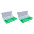 Miniatyrbillede 1 af 8: 2ST Vandtæt Tackle Box Fiskegrejboks Organizer Fiske-Agnsboks Grøn