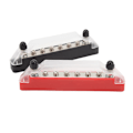 Miniatyrbillede 4 af 8: 2 stk. Busbar 150A Sort og Rød RV Skib 8 Vejs Busbar M6 Høj Strøm Stud Strømfordelingsblok DC12V til 48V