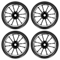 Pikkukuva 8 / 8: 4kpl alumiiniseos drift-renkaat RC-autotarvikkeet Sopii WPL D12 1/10 RC-kuorma-autoon 63MM